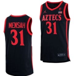 Nathan Mensah Jersey #31 San Diego State Aztecs College Basketball Black