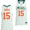 Norchad Omier Jersey Miami Hurricanes College BasketballHonoring Black Excellence White #15