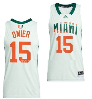 Norchad Omier Jersey Miami Hurricanes College BasketballHonoring Black Excellence White #15