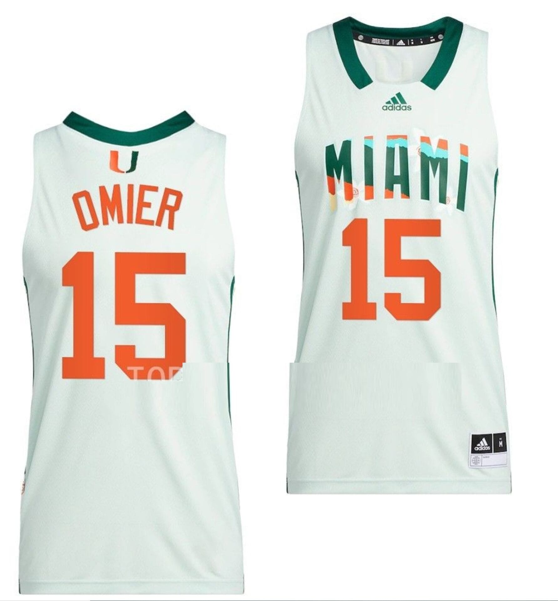 Norchad Omier Jersey Miami Hurricanes College BasketballHonoring Black Excellence White #15