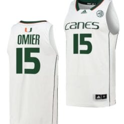 Norchad Omier Jersey Miami Hurricanes College Basketball White #15