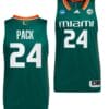 Nijel Pack Jersey #24 Miami Hurricanes 2023 NCAA March Madness Green College Basketball