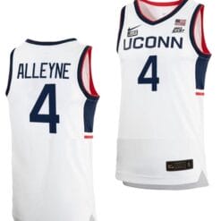 Nahiem Alleyne Jersey UConn Huskies College Basketball White Replica #4