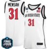 Nathan Mensah Jersey San Diego State Aztecs College Basketball 2023 NCAA Final Four White #31