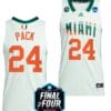 Nijel Pack Jersey Miami Hurricanes 2023 NCAA March Madness White College Basketball #24