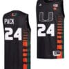 Nijel Pack Jersey Miami Hurricanes College Basketball Black #24