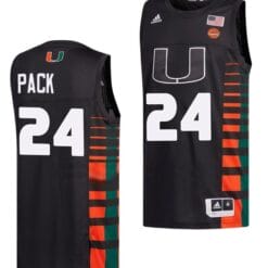 Nijel Pack Jersey Miami Hurricanes College Basketball Black #24