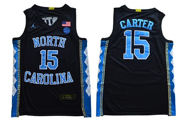 Vince Carter Jersey #15 North Carolina Tar Heels NCAA Basketball Black