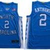 Cole Anthony Jersey #2 North Carolina Tar Heels NCAA Basketball Blue