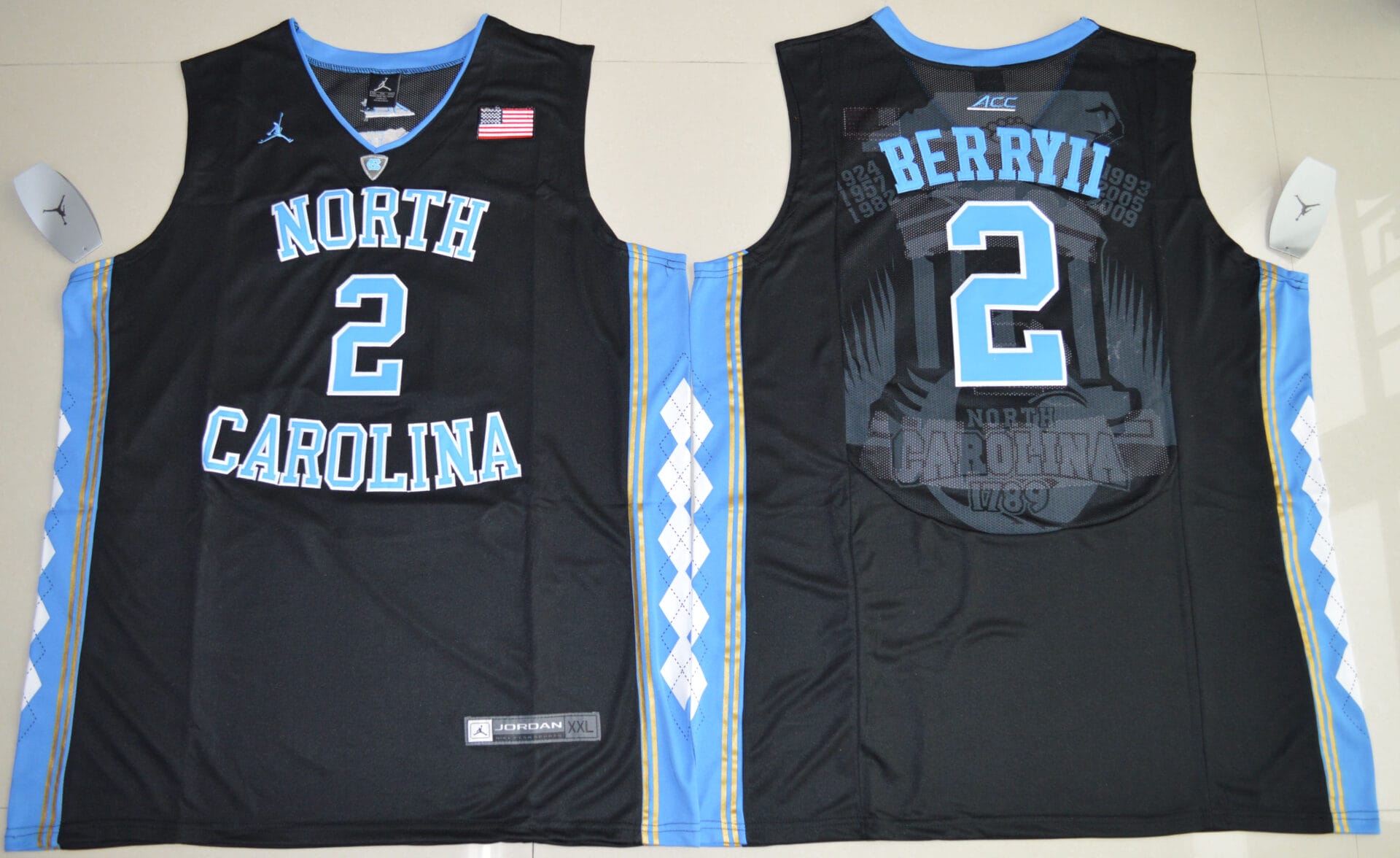 Joel Berry II Jersey #2 North Carolina Tar Heels NCAA Basketball Black