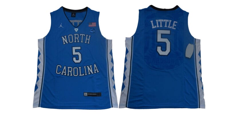Nassir Little Jersey #5 North Carolina Tar Heels NCAA Basketball Blue