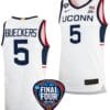 Paige Bueckers Jersey #5 UConn Huskies Basketball 2024 NCAA March Madness Final Four White
