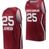Raven Johnson Jersey #25 South Carolina Gamecocks College Basketball Wine
