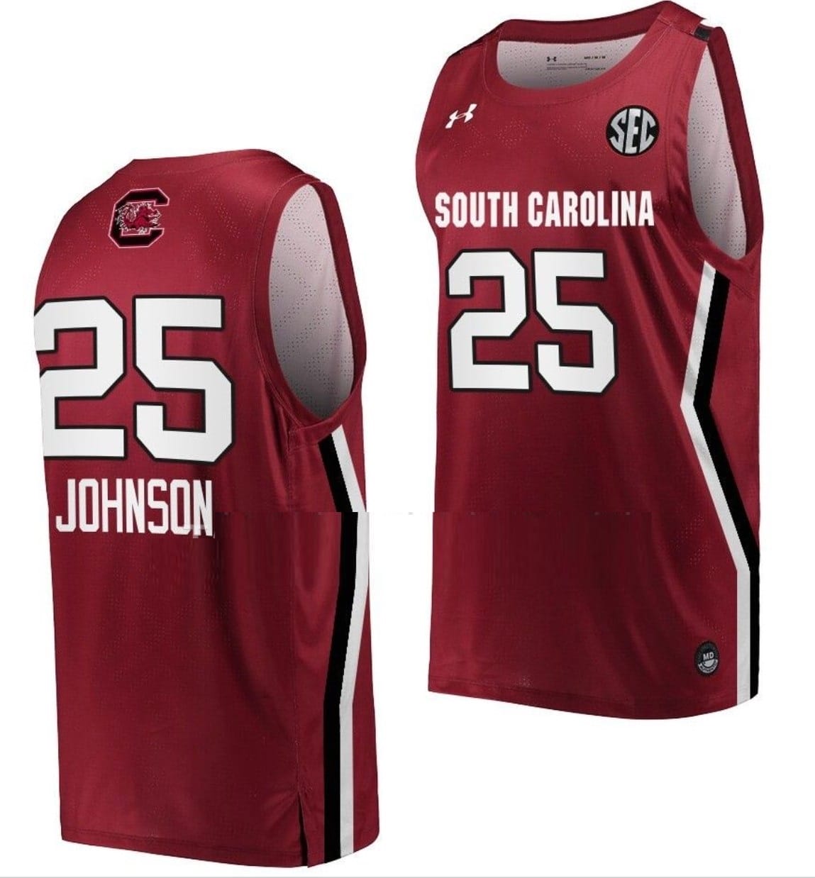 Raven Johnson Jersey #25 South Carolina Gamecocks College Basketball Wine