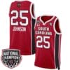 Raven Johnson Jersey #25 South Carolina Gamecocks Basketball 2024 National Champions All Stitched Red