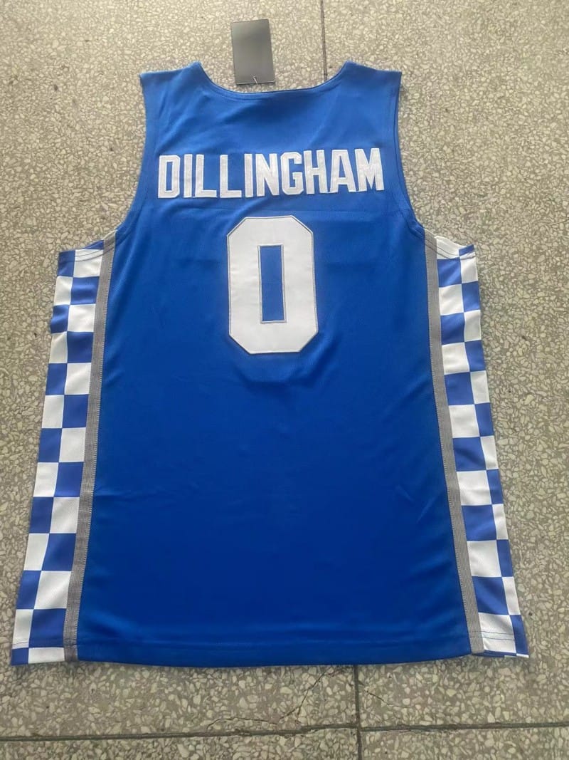 Rob Dillingham Jersey #0 Kentucky Wildcats College Basketball Blue 2 - Image 2