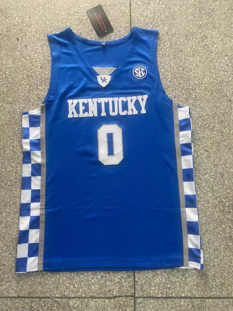 Rob Dillingham Jersey #0 Kentucky Wildcats College Basketball Blue 2