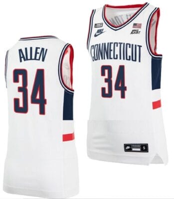 Ray Allen Jersey UConn Huskies College Basketball Alumni White #34