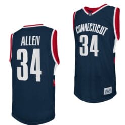 Ray Allen Jersey UConn Huskies College Basketball Navy Retro #34