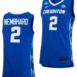 Ryan Nembhard Jersey #2 Creighton Bluejays College Basketball 2023 NCAA March Madness Blue