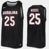 Seventh Woods Jersey #25 South Carolina Gamecocks College Basketball Black Replica
