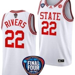 Saniya Rivers Jersey #22 NC State Wolfpack Basketball 2024 NCAA March Madness Final Four White