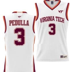 Sean Pedulla Jersey Virginia Tech Hokies College Basketball NIL Pick-A-Player White #3