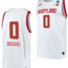 Shyanne Sellers Jersey #0 Maryland Terrapins College Basketball 2023 NCAA March Madness White