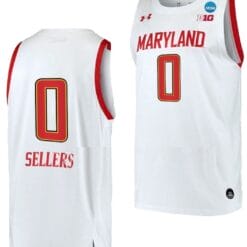 Shyanne Sellers Jersey #0 Maryland Terrapins College Basketball 2023 NCAA March Madness White