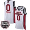 Te-Hina Paopao Jersey #0 South Carolina Gamecocks Basketball 2024 National Champions All Stitched White