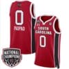 Te-Hina Paopao Jersey #0 South Carolina Gamecocks Basketball 2024 National Champions All Stitched Red