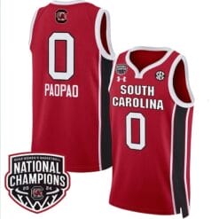 Te-Hina Paopao Jersey #0 South Carolina Gamecocks Basketball 2024 National Champions All Stitched Red