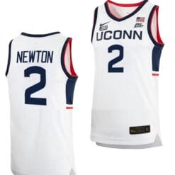 Tristen Newton Jersey UConn Huskies College Basketball White Replica #2
