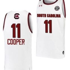 Talaysia Cooper Jersey #11 South Carolina Gamecocks College Basketball White