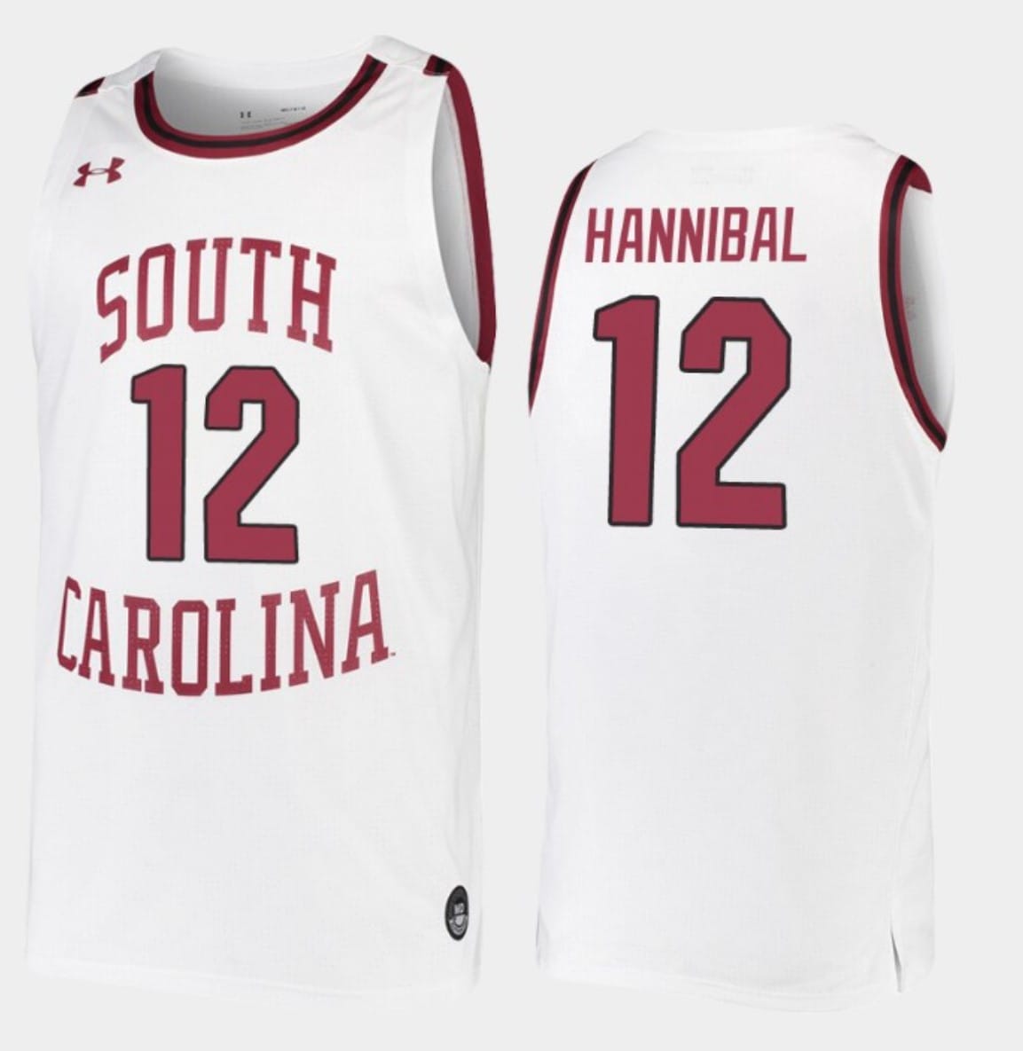 Trae Hannibal Jersey #12 South Carolina Gamecocks College Basketball White Replica