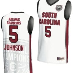 Tessa Johnson Jersey #5 South Carolina Gamecocks 2024 NCAA Basketball National Champions White