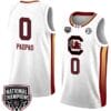 Te-Hina Paopao Jersey #0 South Carolina Gamecocks 2024 NCAA Basketball National Champions White Yellow