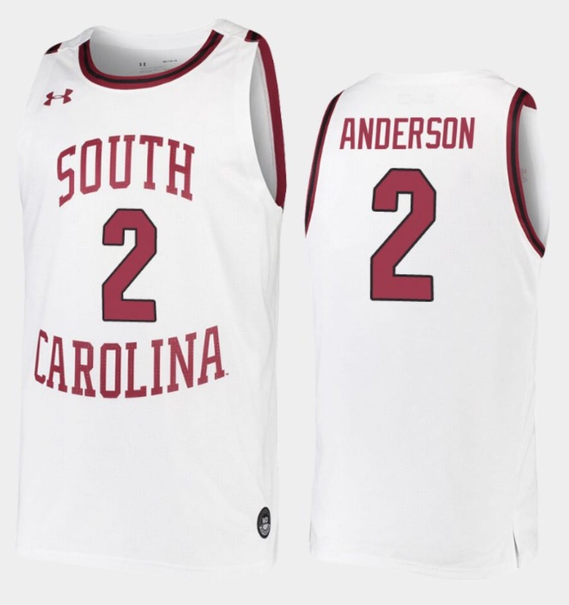 Trey Anderson Jersey #2 South Carolina Gamecocks College Basketball White Replica