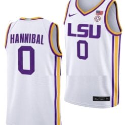 Trae Hannibal Jersey LSU Tigers College Basketball Limited White #0