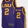 Trendon Watford Jersey LSU Tigers College Basketball Purple Replica #2