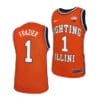 Trent Frazier Jersey #1 Illinois Fighting Illini College Basketball Replica Jerseys - Orange