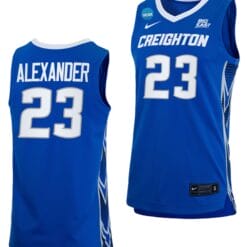 Trey Alexander Jersey #23 Creighton Bluejays College Basketball 2023 NCAA March Madness Blue
