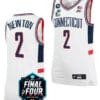Tristen Newton Jersey #2 UConn Huskies 2023 NCAA National Championship March Madness White