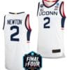 Tristen Newton Jersey UConn Huskies College Basketball 2023 NCAA Final Four White #2