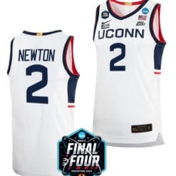 Tristen Newton Jersey UConn Huskies College Basketball 2023 NCAA Final Four White #2