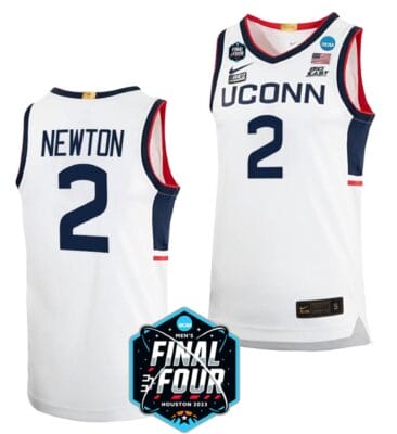 Tristen Newton Jersey UConn Huskies College Basketball 2023 NCAA Final Four White #2