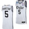 Tyrese Proctor Jersey #5 Duke Blue Devil College Basketball 2023 NCAA March Madness White