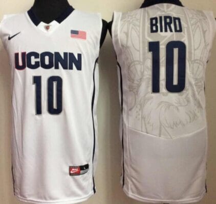 Sue Bird Jersey #10 Uconn Huskies NCAA Basketball White