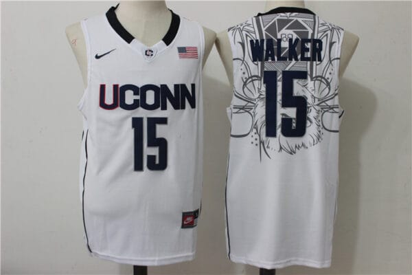Kemba Walker Jersey #15 Uconn Huskies NCAA Basketball White