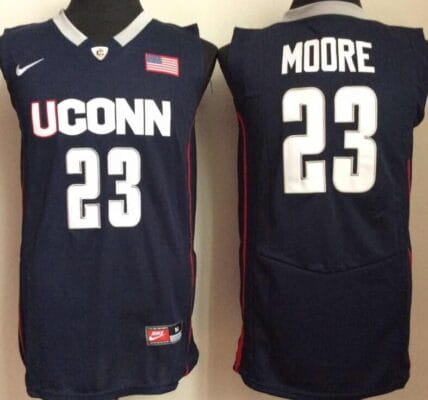 Maya Moore Jersey #23 Uconn Huskies NCAA Basketball Blue